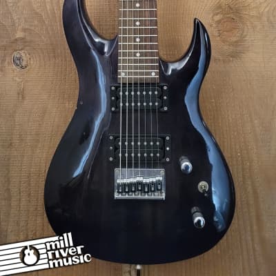 Jay Turser 7-String Electric Guitar Transparent Black Used image 2