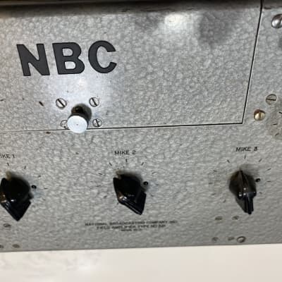 RCA NBC Custom 3 channel Mic Preamplifier for remote recording 1960 - Gray image 4