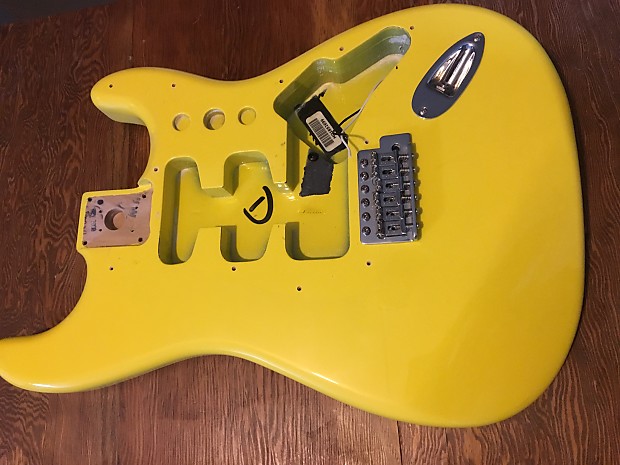 Yellow stratocaster body sale