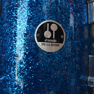 Sonor 3007/Special Edition Maple Blue Sparkle Lacquer Drum