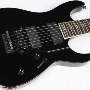 ESP LTD M-307 7-String Electric Guitar w/ OHSC, Black, EMG