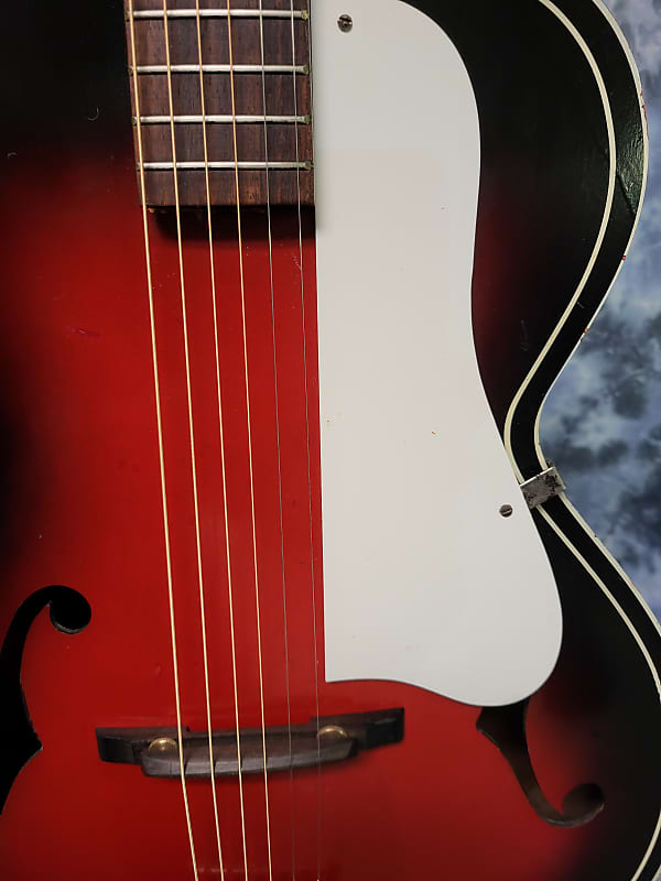 Vintage 1968 Truetone by Kay Archtop Redburst Guitar Pro