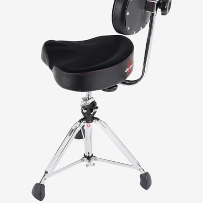 Gibraltar 9608MB 9600 Series Pro Moto Drum Throne with Back Rest Black/Chrome image 5