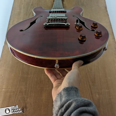 Eastman T185MX Classic Finish 15" Thinline Hollowbody Electric Guitar w/HSC image 9