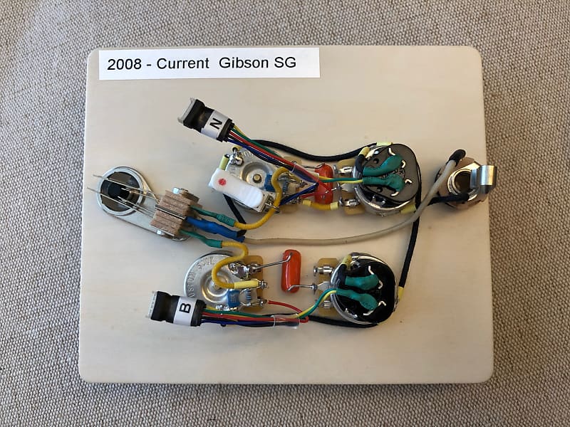 2008-Current Gibson SG Wiring Harness with Coil Split - SOLDERLESS for OE  Quick Disconnects!