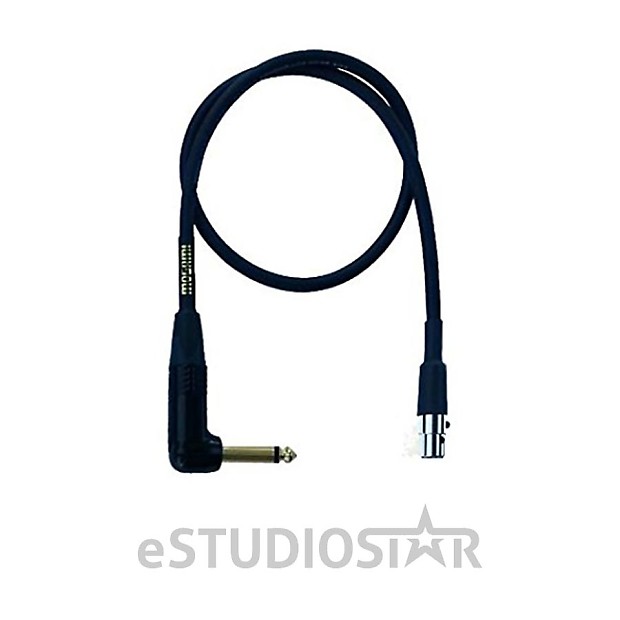 Mogami Gold BPSH-TS-30R TA4F to 1/4" Right-Angle TS Belt Pack Cable for Shure Wireless Systems - 30" image 1