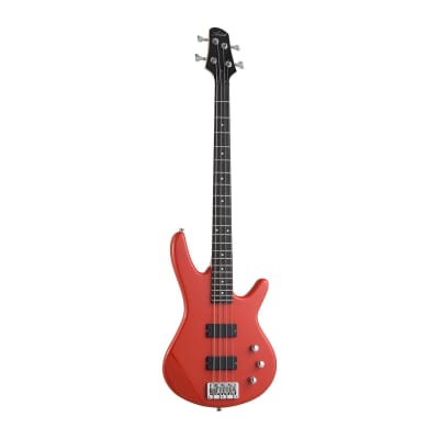 Artist AG105RD Electric Bass Guitar Plus Accessories - Solid Red image 2