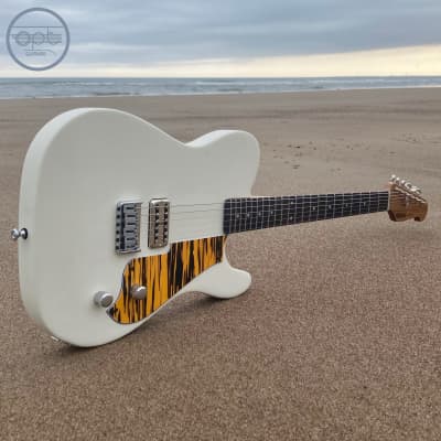 OPT Guitars - Cyfres 1 - T Style - Natural White / Orange Tiger image 10