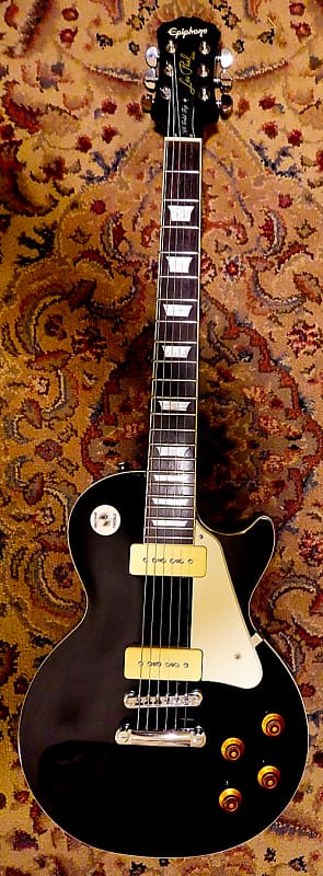 Epiphone '56 Les Paul Standard Ebony P90s Limited Edition Grovers Gibson  Gold Top