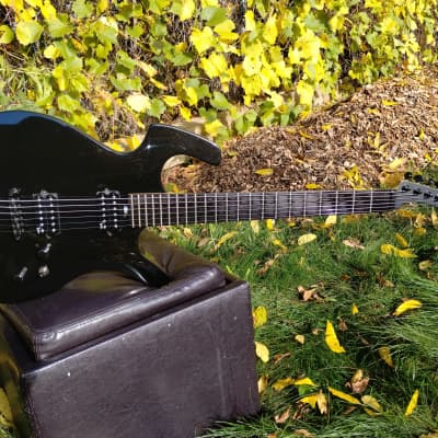 2016 Blackat Guitars DC 7 Blue Black Burst 7 string Skervesen