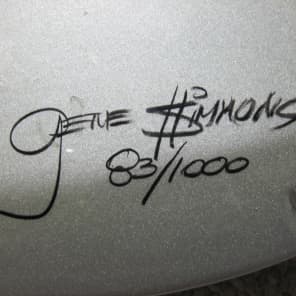 Kramer Aluminum Gene Simmons Axe Bass KISS 1980 Black & Gray Autographed W/OHSC image 9