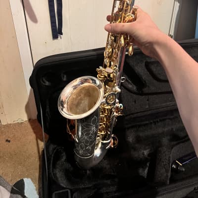 Jupiter JAS110 Eb Intermediate Alto Saxophone Silver/Gold image 24