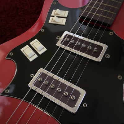 c.1968- Truetone/Kay/Valco  K-300 Vintage Guitar “Red” imagen 5
