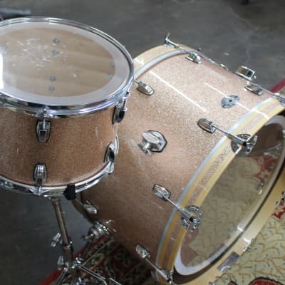 2009 Ludwig 100th Anniversary 3-Piece Classic Maple Champagne Sparkle Drum Kit image 7