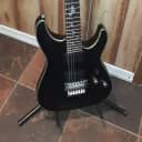 Schecter Damien Platinum 6 FR Black 6 String Electric Guitar w/Bat Inlays Emgs