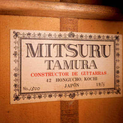 1976 Mitsuru Tamura 1500 Vintage Flamenco Nylon String Acoustic Guitar w/ Case image 6