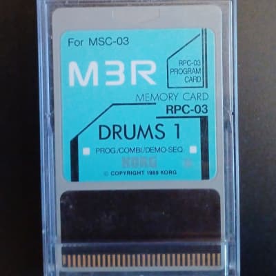 Korg RPC-03 Program Card DRUMS 1 for M3R 1989