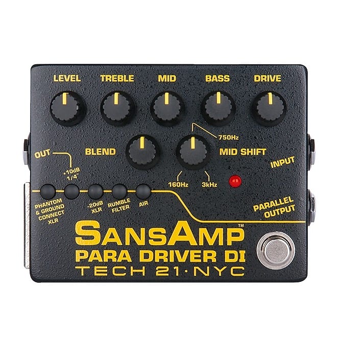 Tech 21 SansAmp Para Driver DI V2 Preamp / Direct Box Effects Pedal