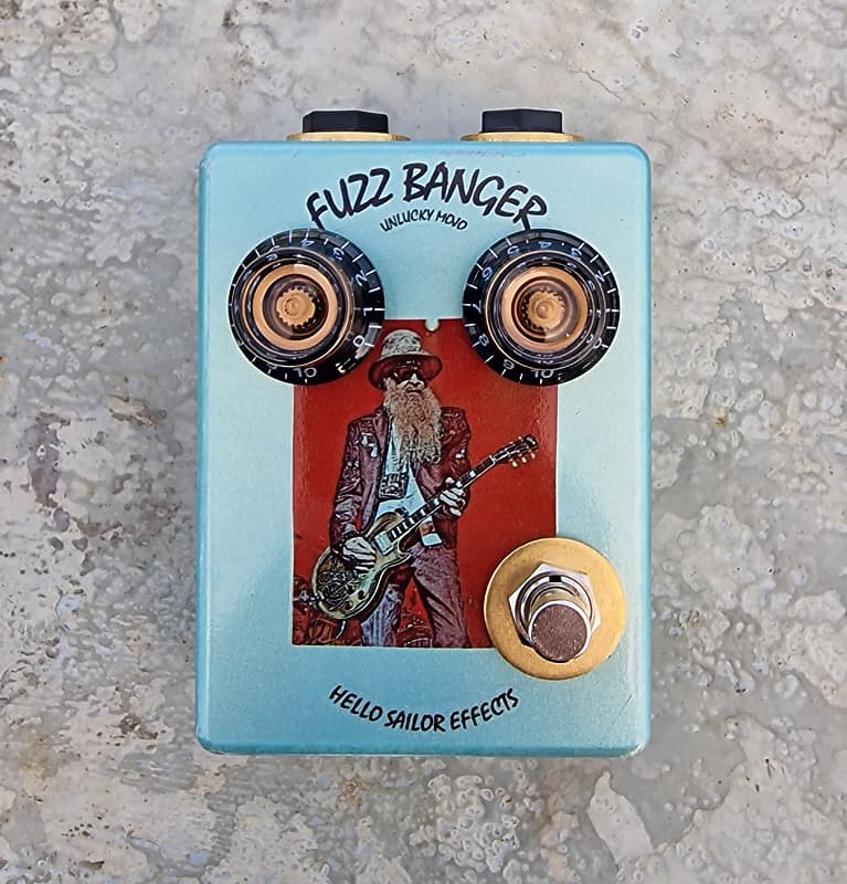 Hello Sailor Effects Fuzz Banger Mermaid Green Nitrocellulose Reverb 5778