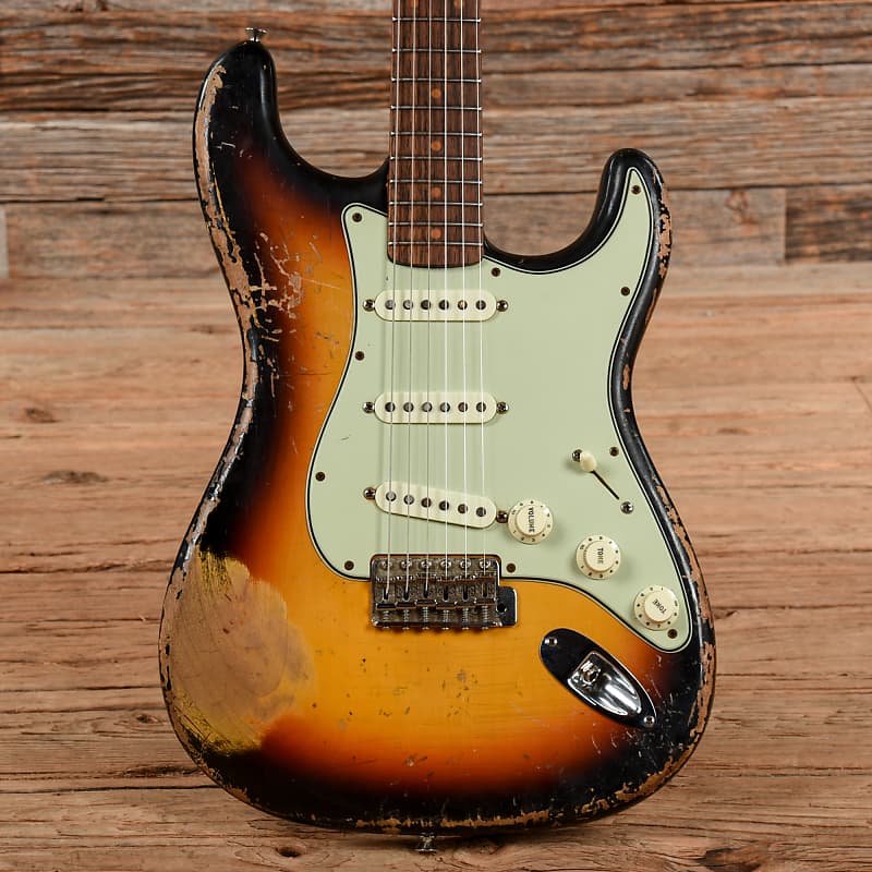 Fender American Vintage '59 Stratocaster Sunburst MJT Relic | Reverb