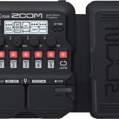 Zoom G1X FOUR Guitar Multi-Effects Processor with Expression Pedal, With 70+ Built-in Effects, Amp Modeling, Looper, Rhythm Section, Tuner, Battery Powered image 2