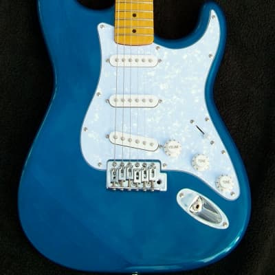 Solid Mahogany Cobra Blue 2023 Strat Guitar+ Working Bridge Tone+Treble Bleed+SRV Pickups+All Maple Neck +Setup! image 3
