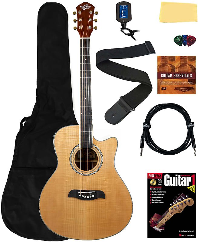 Oscar Schmidt OA10CE Mini Auditorium Acoustic-Electric Guitar