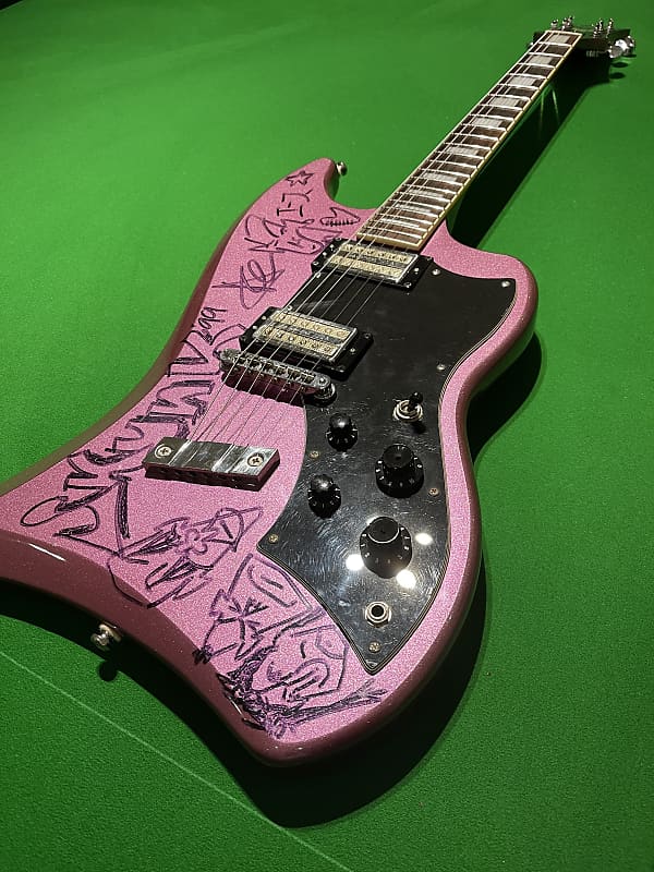 Guild Jetstar De Armond by Guild 1990's Tyrean Purple signed and annotated by SKUNK ANANSIE image 1