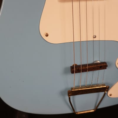 Kay Vanguard 60s - Light Blue Electric Guitar w/ Chipboard Case image 5