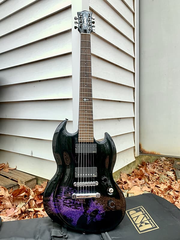 *Rare* Edwards Kaoru 薫 ( Dir En Grey ) Signature E-KV-7 Viper Guitar -  Gibson SG 7 String Killer