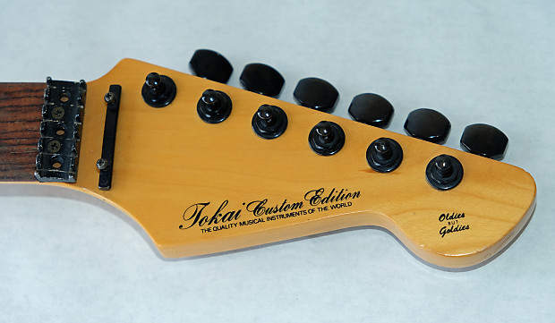 1986 Tokai Custom Edition Stratocaster neck.  Rosewood fingerboard with Gotoh-style tuners image 1