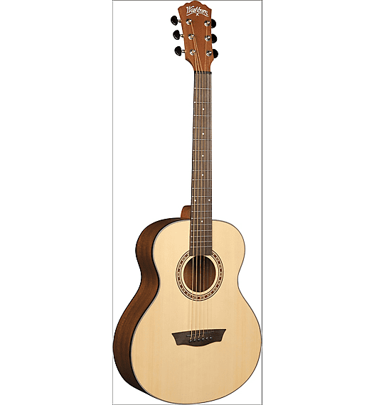 Washburn AGM5K Apprentice Series 7/8 Size G-Mini Spruce Top Mahogany Neck 6-String Acoustic Guitar w/Gig Bag image 1