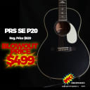 PRS SE P20 Parlor Acoustic Electric Guitar (Black Top Vintage)