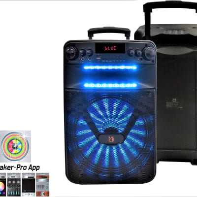 Mr Dj ACE 15" Portable Speaker with Bluetooth/Rechargeable Battery and App Control image 1
