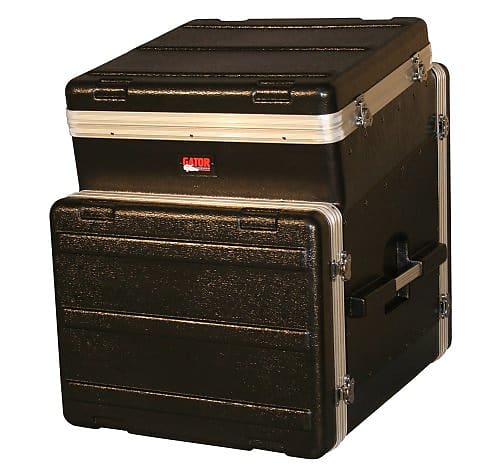 Gator Cases Lightweight ATA Molded Slant-Top Console Rack Case; 10U Top and 8U  Side (GRC-10X8 image 1