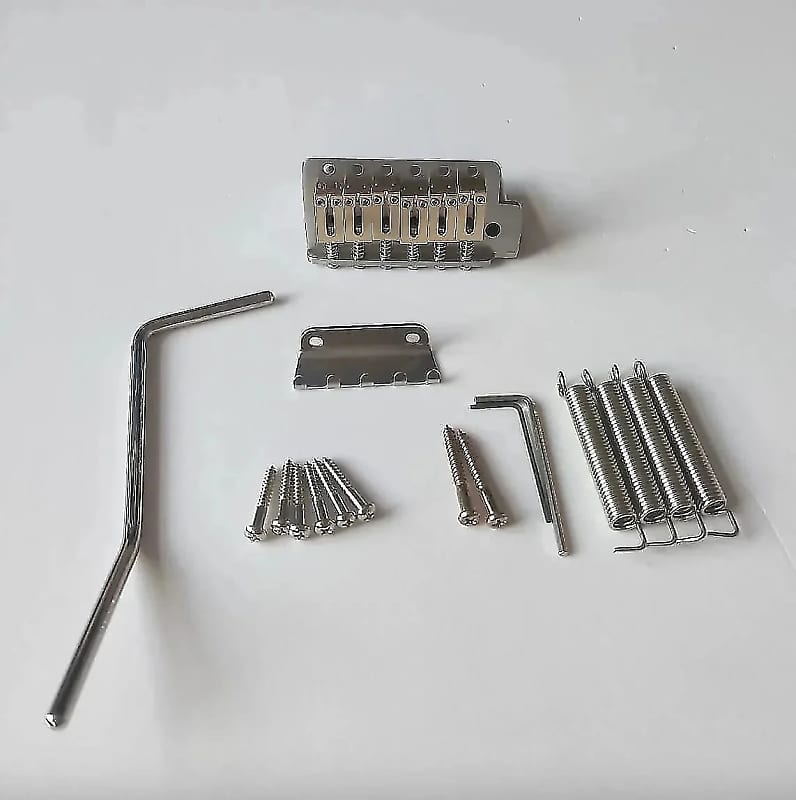 Brass Saddles Strat Style Guitar Bridge Tremolo, with Steel Reverb