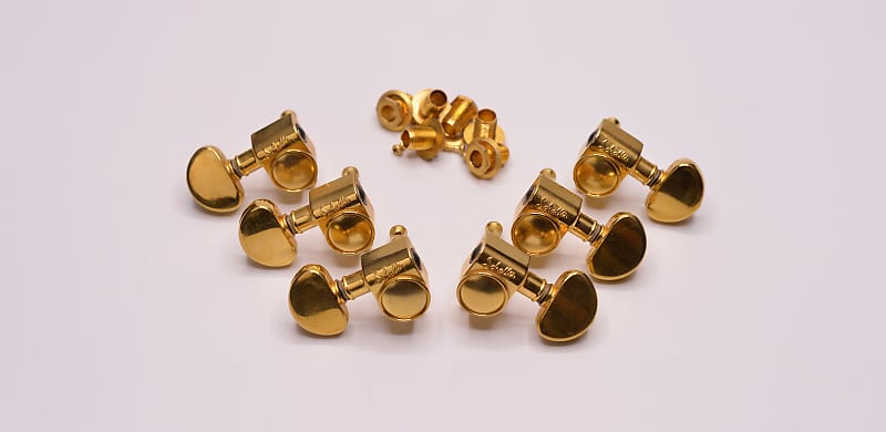 1990's Vintage Schaller Gold Tuners Germany Tuning Pegs M6 3x3 ~CLEAN~