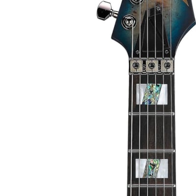 Ibanez RGT1270 Premium Poplar Burl Electric Guitar, Ebony Fingerboard, Cosmic Blue Starburst Flat image 4