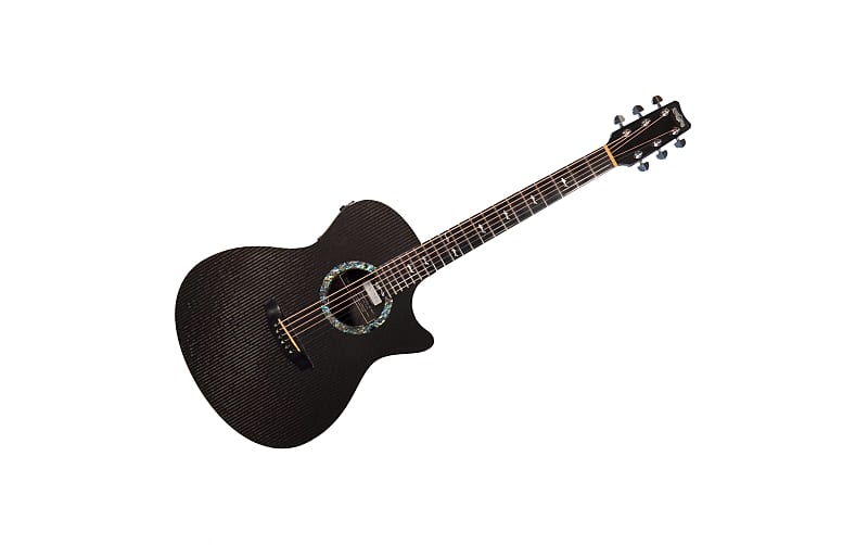 RainSong OM1000 Acoustic/Electric Guitar w/ OHSC – Used - Black image 1