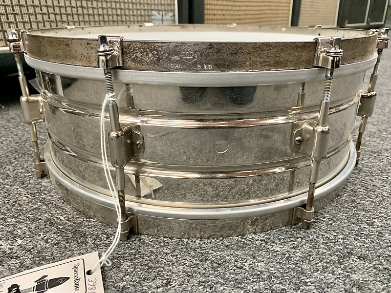 Leedy Utility Snare Drum 5x14 30's Nickel Over Brass image 1