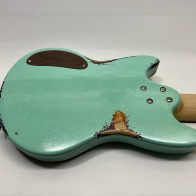 Laika Relic Surf Green Mustang Travel Guitar image 5