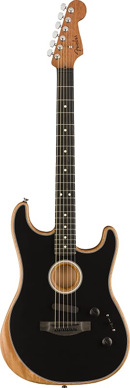 Fender Acoustasonic Stratocaster Black, Ex Display image 1