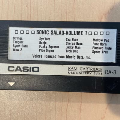 Casio "Sonic Salad" RA-3 CZ Ram Memory Cartridge CZ-1 CZ-101 CZ-1000 CZ-3000 CZ-5000 Casio