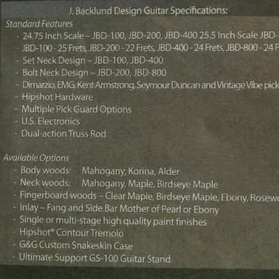 Backlund JBD 200 2010-2012 Natural, US Made!  Very Rare! image 17