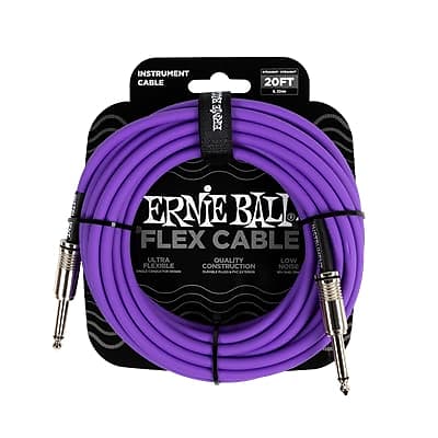 Ernie Ball Flex Instrument Cable 20ft - Purple image 1