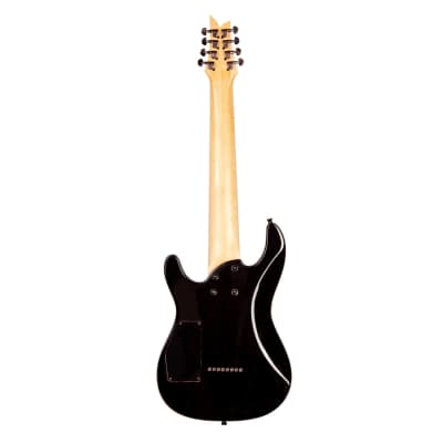 Artist Indominus8 8 String Electric Guitar - Black Chrome + Black Case image 3
