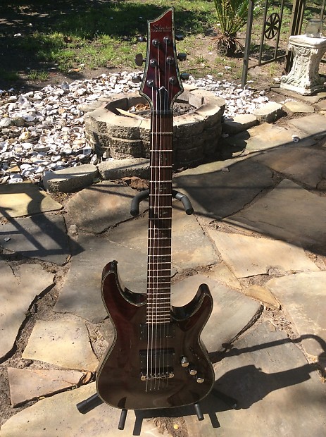 Schecter Hellraiser C-1 2007 Black Cherry Burst | Reverb