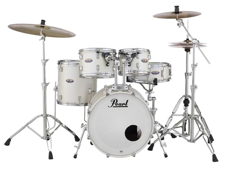 Pearl Decade Maple White Satin Pearl 20x16/10x7/12x8/14x14/14x5.5 Drums +HWP930 Hardware Pack Dealer image 1