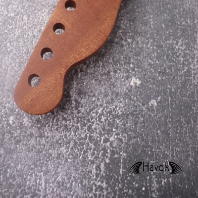 Mahogany T Style Neck, Flame Maple Board, Stainless Steel Frets, T-Type Guitar, 22 Medium Jumbo Jescar Frets, T-Style Vintage Guitar Part And Replacement image 4