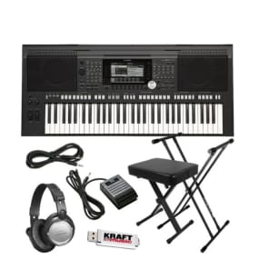 Yamaha PSR-S970 Arranger Workstation Keyboard - Key Essentials Bundle image 1